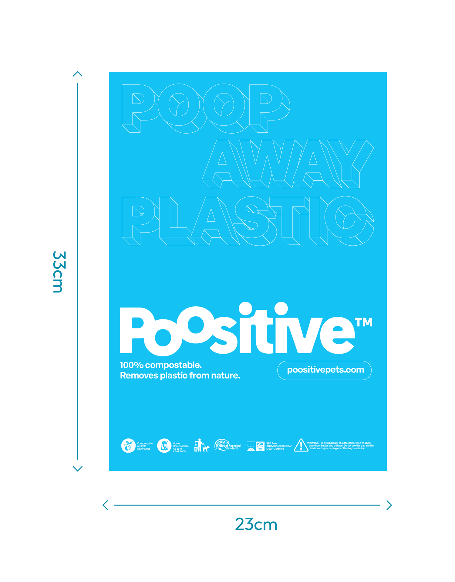 Poositive Compostable Dog Poop Bags